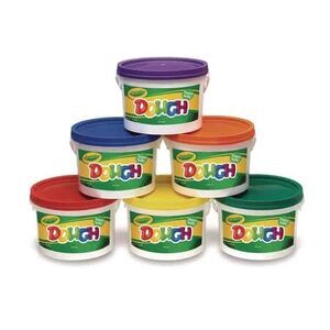Crayola Modeling Dough Bucket, 3 lbs, Assorted Colors, 6 Buckets/Set